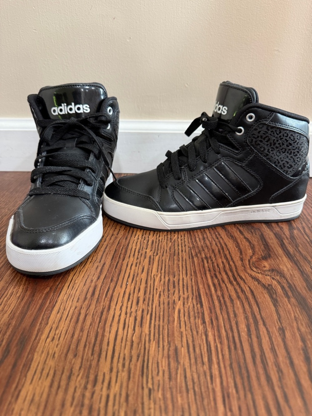 adidas Black High-Top Sneakers with White Soles - Picture 2 of 7